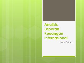 Analisis Laporan Keuangan Internasional