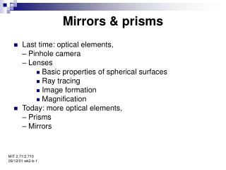 Mirrors & prisms