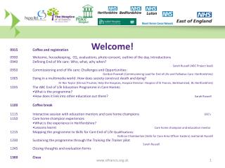 ‘The Hert of Care End of Life in Care Homes in Hertfordshire’ 25 th September 2012