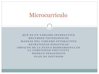 Microcurrículo