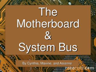The Motherboard &amp; System Bus