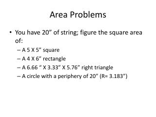 Area Problems