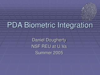 PDA Biometric Integration