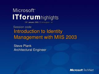 Introduction to Identity Management with MIIS 2003