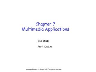 Chapter 7 Multimedia Applications