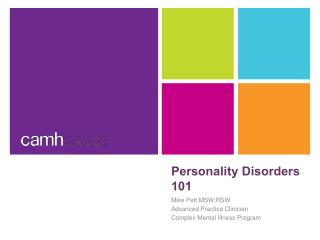 Personality Disorders 101
