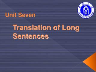 Translation of Long Sentences