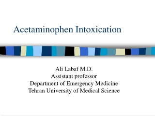 Acetaminophen Intoxication