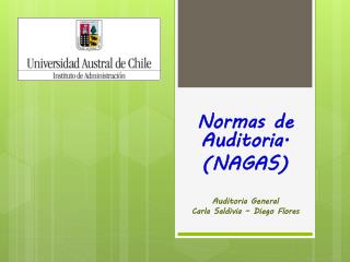 Normas de Auditoria. (NAGAS) Auditoria General Carla Saldivia – Diego Flores