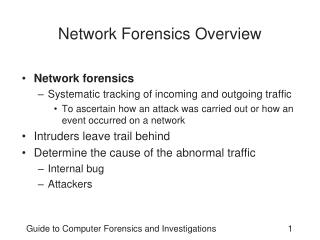 Network Forensics Overview