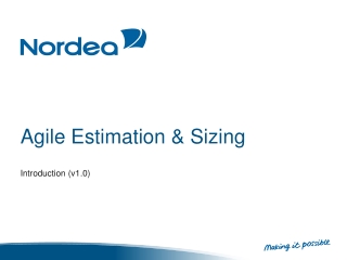 Agile Estimation &amp; Sizing