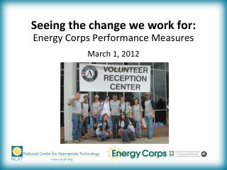 Seeing the change we work for: Energy Corps Performance Measures