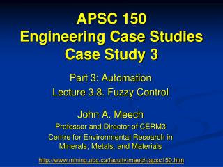 APSC 150 Engineering Case Studies Case Study 3