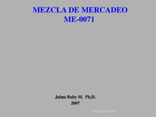 MEZCLA DE MERCADEO ME-0071