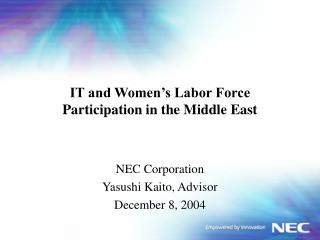 IT and Women’s Labor Force Participation in the Middle East
