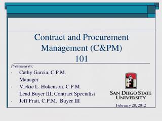 Contract and Procurement Management (C&amp;PM) 101