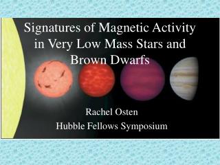Signatures of Magnetic Activity in Very Low Mass Stars and Brown Dwarfs