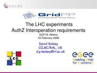 The LHC experiments AuthZ Interoperation requirements GGF16, Athens 16 February 2006