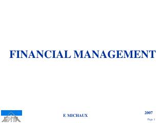 FINANCIAL MANAGEMENT