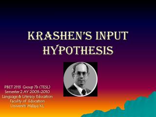 Krashen’s Input Hypothesis