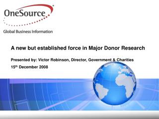 A new but established force in Major Donor Research
