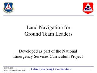 Land Navigation for Ground Team Leaders