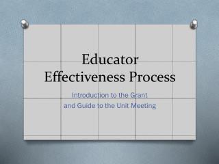 Educator Effectiveness Process