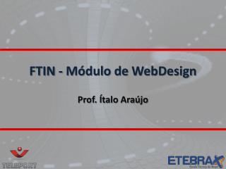 FTIN - Módulo de WebDesign