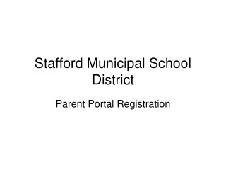 Stafford Municipal School District
