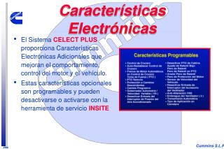 Características Electrónicas
