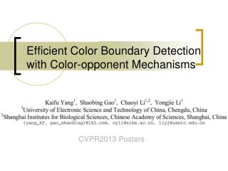 Efficient Color Boundary Detection with Color-opponent Mechanisms