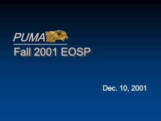 Fall 2001 EOSP