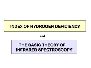 INDEX OF HYDROGEN DEFICIENCY