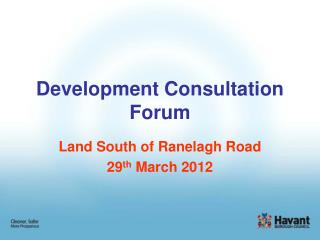 Development Consultation Forum