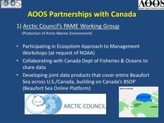 AOOS Partnerships with Canada