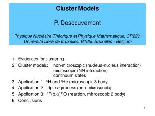 Evidences for clustering