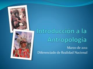 Introducción a la Antropología