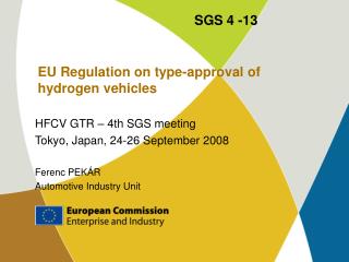 EU Regulation on type-approval of hydrogen vehicles