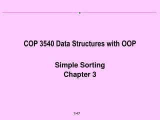 COP 3540 Data Structures with OOP