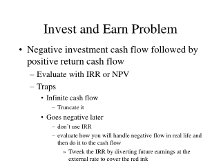 Invest and Earn Problem