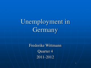 Unemployment in Germany
