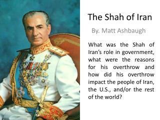 The Shah of Iran