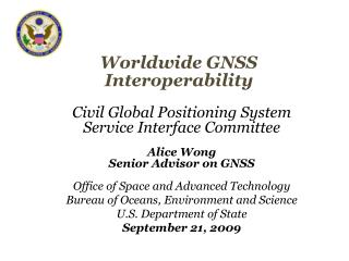 Worldwide GNSS Interoperability