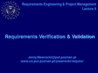 Requirements Verification &amp; Validation