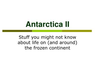 Antarctica II