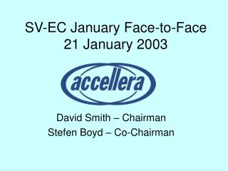 SV-EC January Face-to-Face 21 January 2003