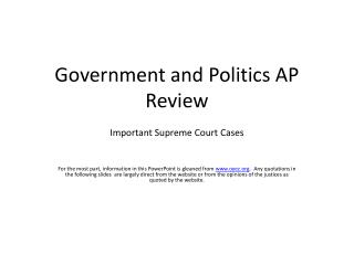 Government and Politics AP Review