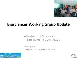 Biosciences Working Group Update