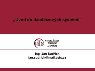 „Úvod do databázových systémů“