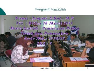 Pengasuh Mata Kuliah